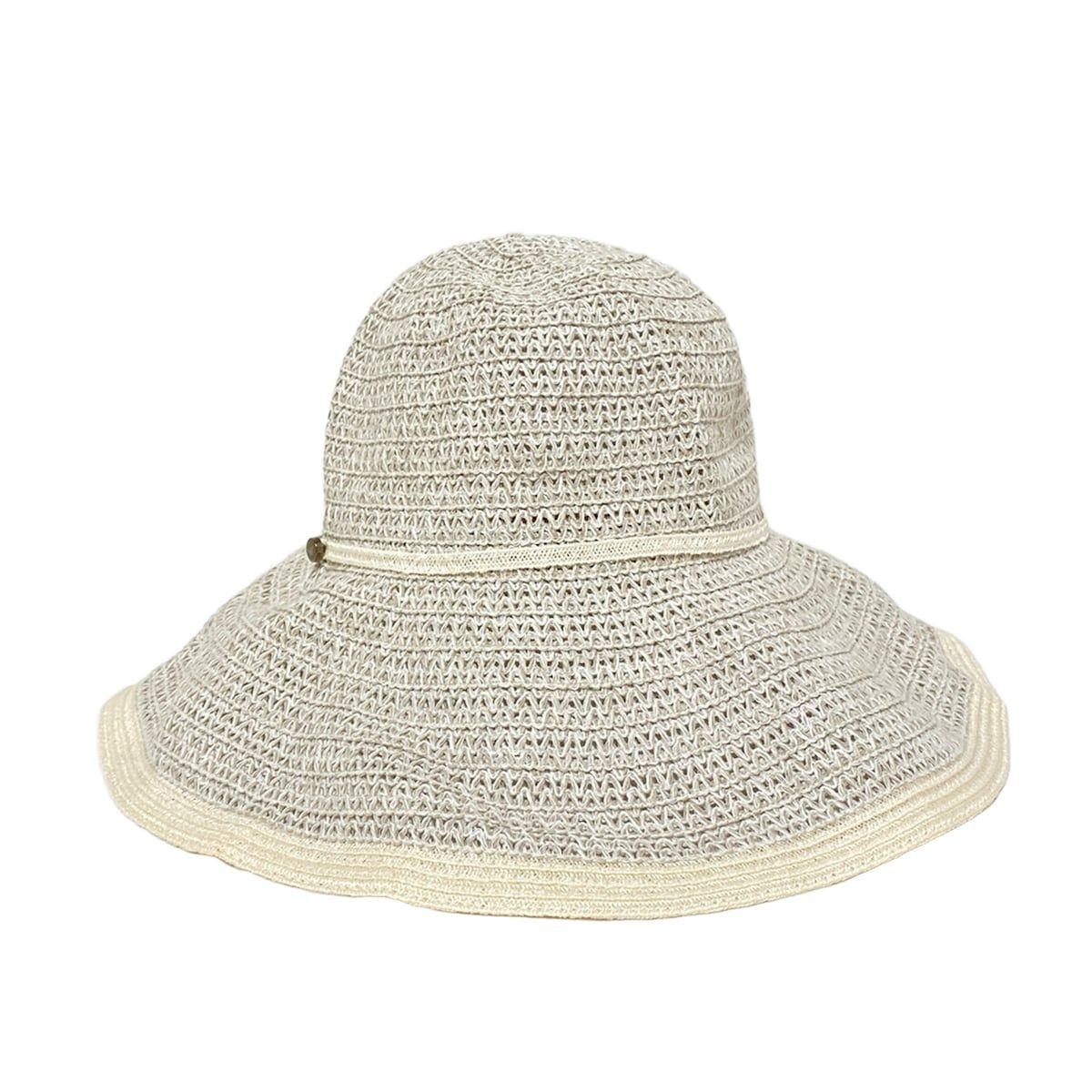 エンポリオアルマーニ ハット 57 - アイボリー コットン リネン