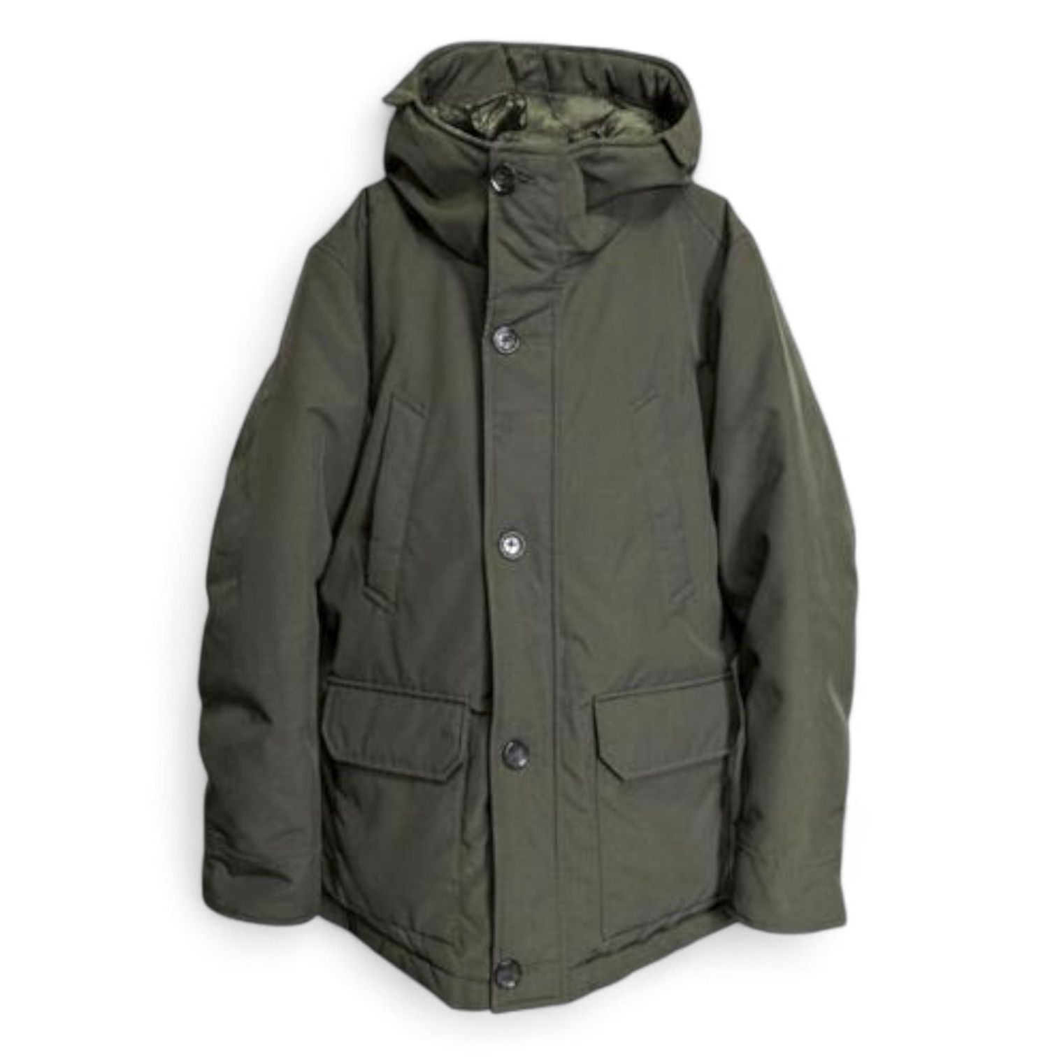 ユニクロ ノンキルトダウンジャケット メンズL ダークグリーン UNIQLO 