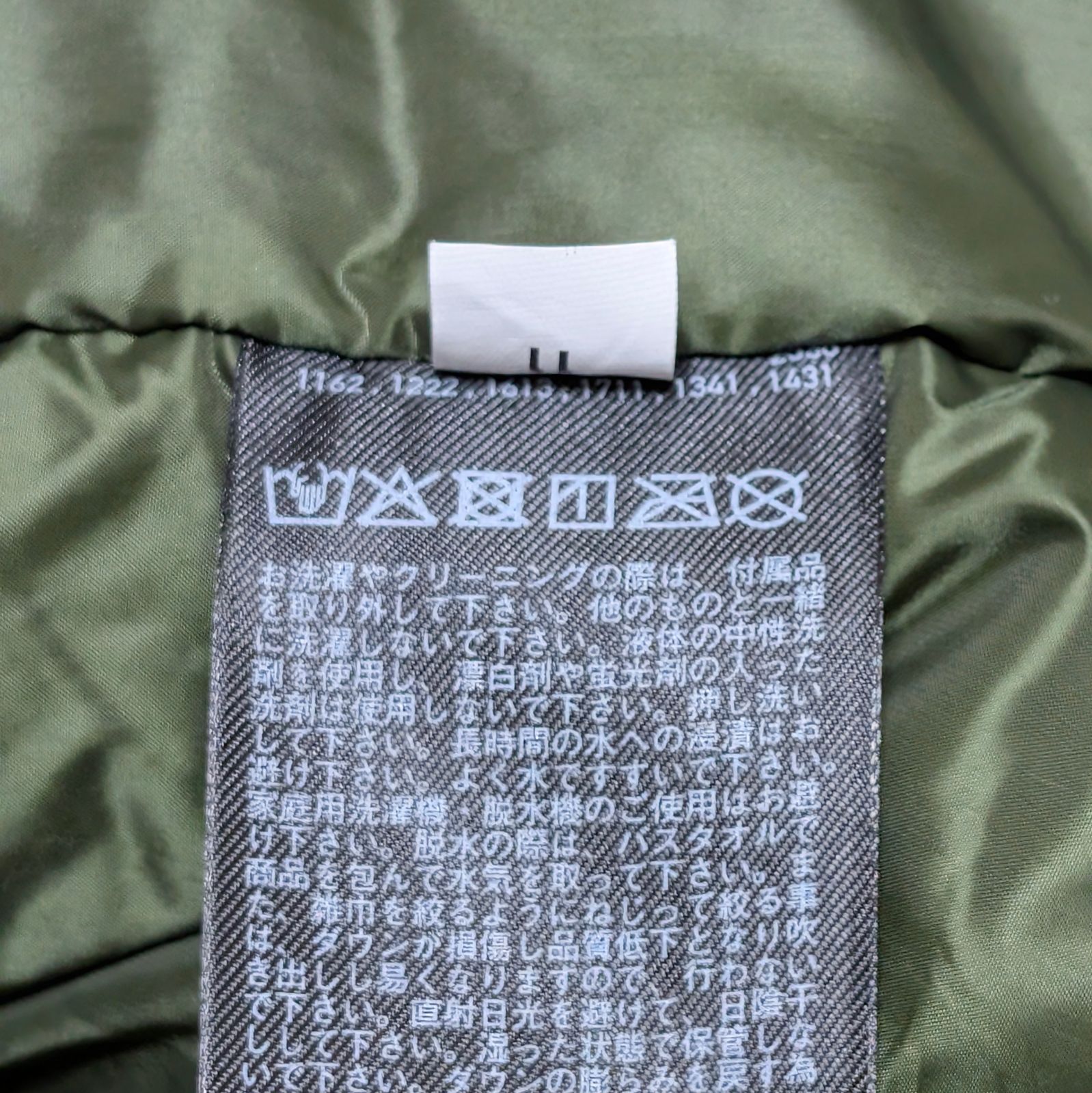 ユニクロ ノンキルトダウンジャケット メンズL ダークグリーン UNIQLO 