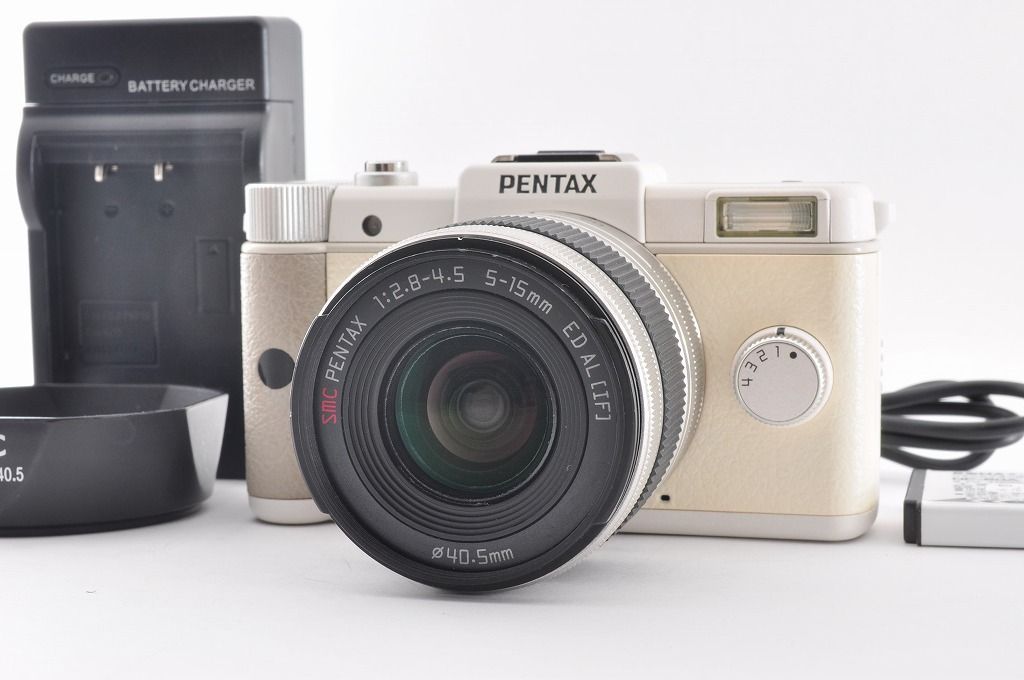 Pentax Q ホワイト ミラーレスデジタルカメラ 02 5-15mm F2.8-4.5 標準