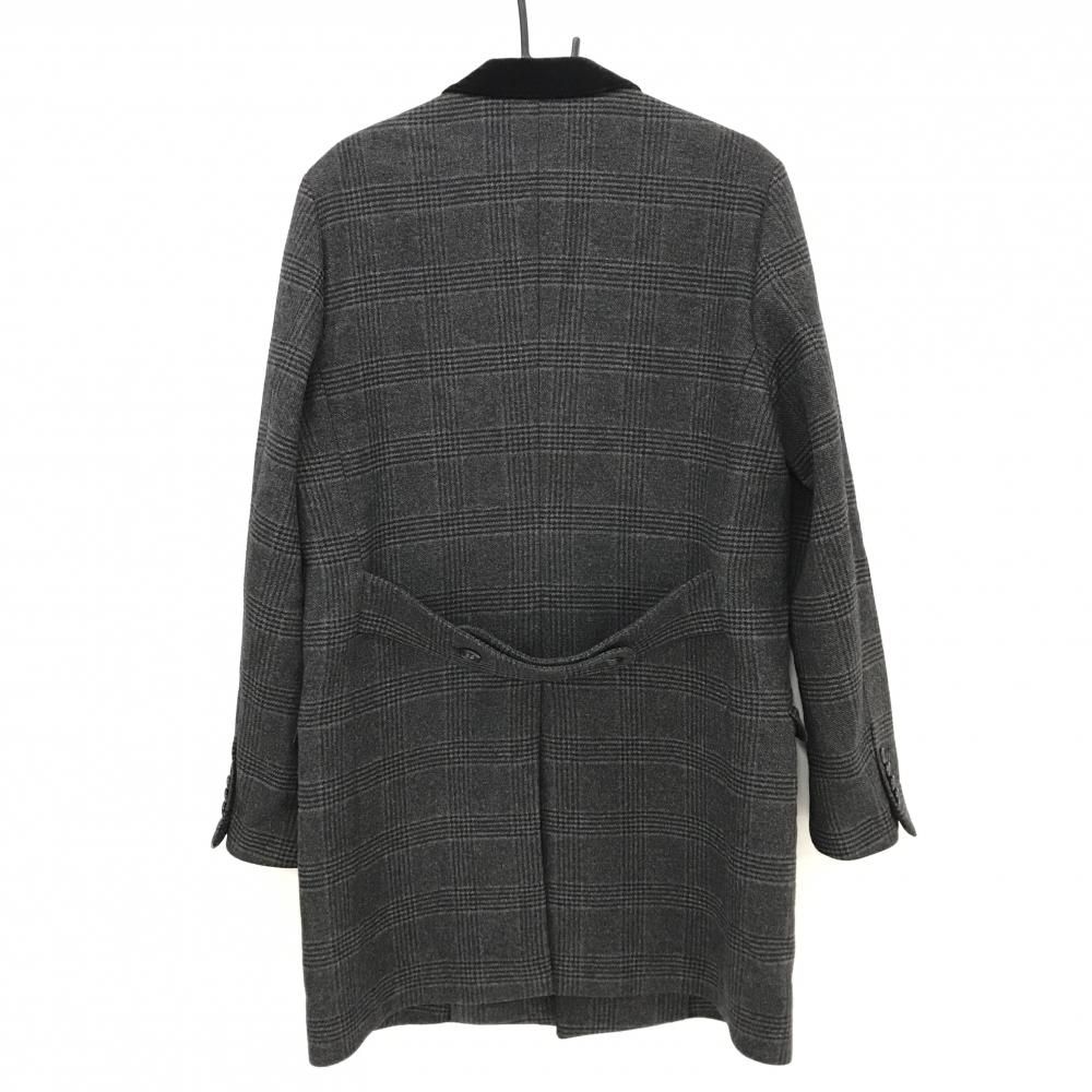 DOLCE-GABBANA ドルチェアンドガッバーナ コート グレー×黒 チェック 羊毛混 52 メンズ ブランド2