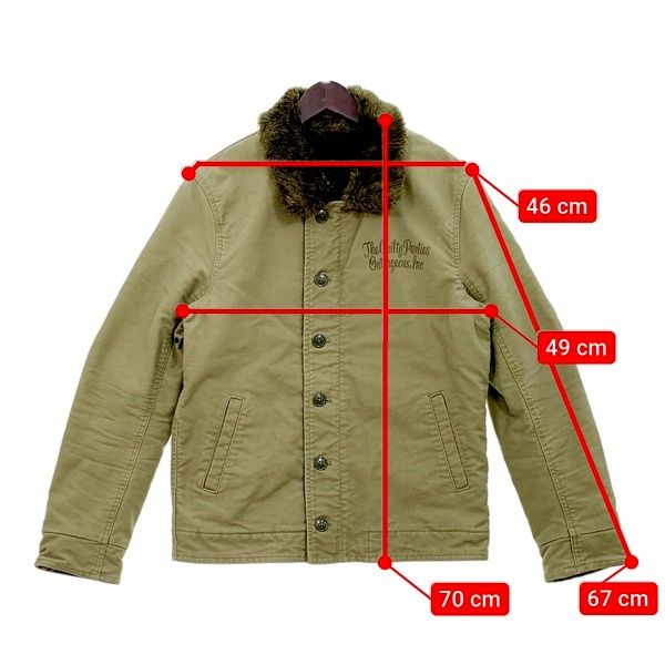 極美品　WACKOMARIA N-1 裏ボアデッキジャケット　S オリーブ系 WACKOMARIA : N-1 裏ボアデッキジャケット☆S☆オリーブ系