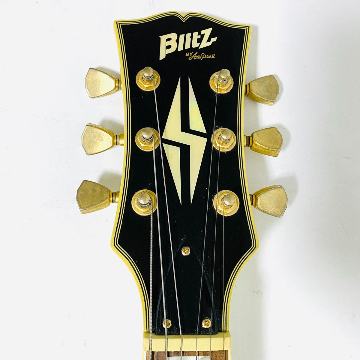 Blitz by Aria Pro II BLP-CST レスポールカスタム エレキギター 白 金