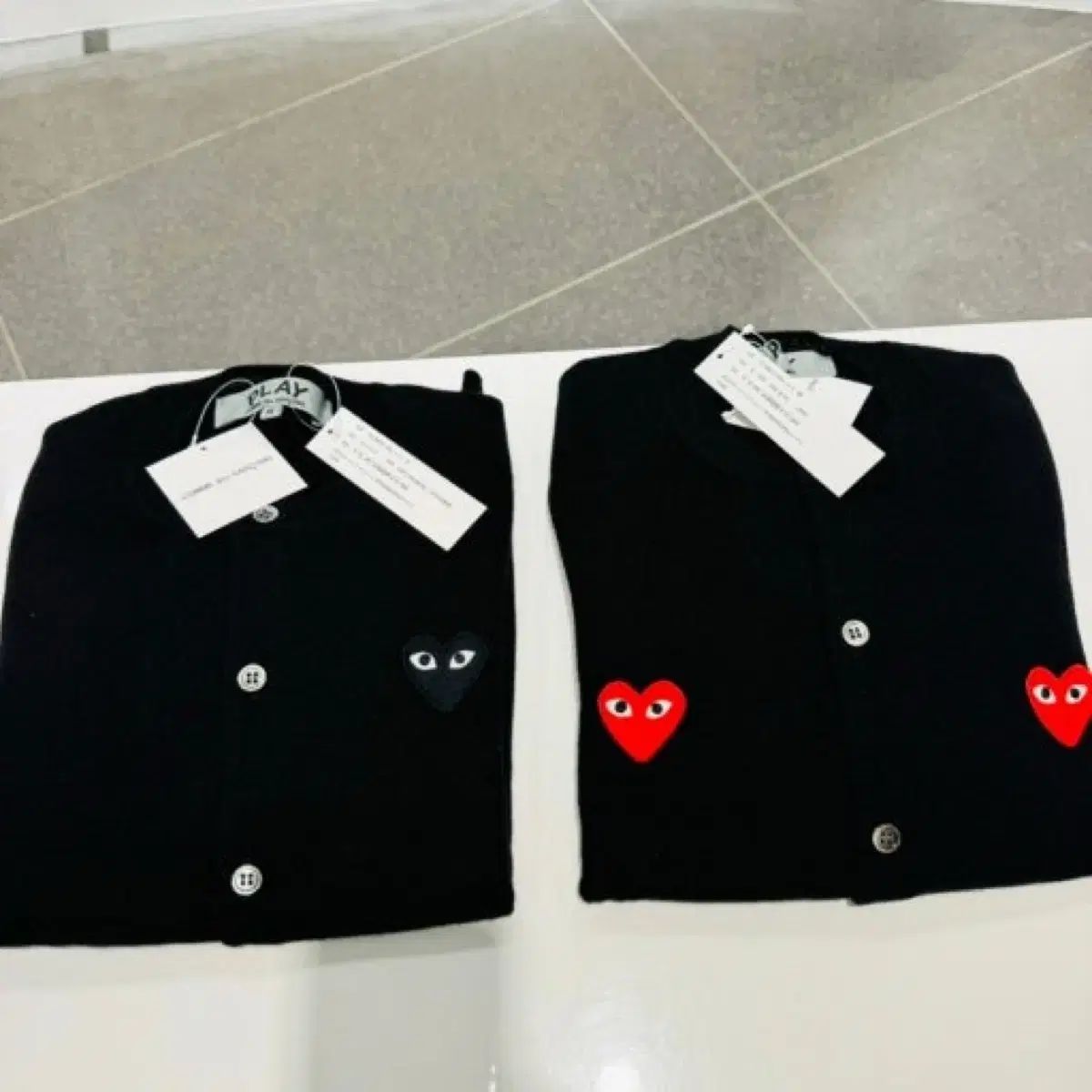 コム デ ギャルソン青山 モデル トゥ ハート カーディガン S