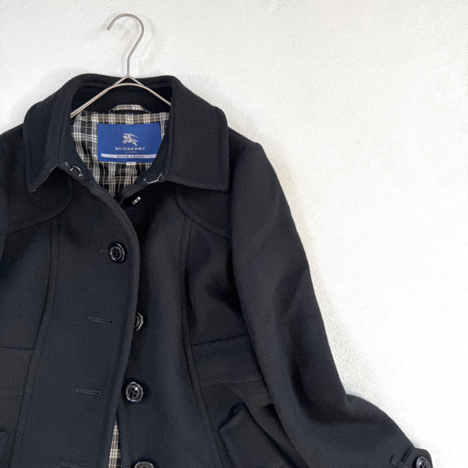 極美品✨バーバリー ブルーレーベル アンゴラ ウール ロング コート