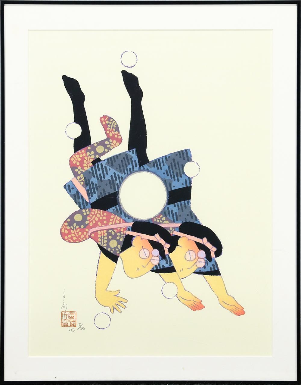 WISH】サイン有 リトグラフ 約6号 直筆サイン 伝統とモダンが融合する