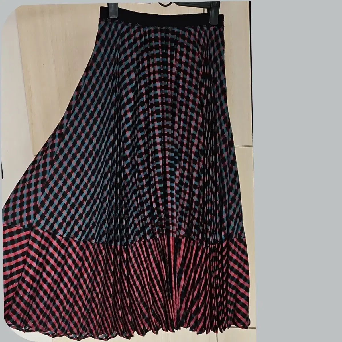 한섬 SYSTEM 60-90 S-M CHECK プリーツ Long スカート