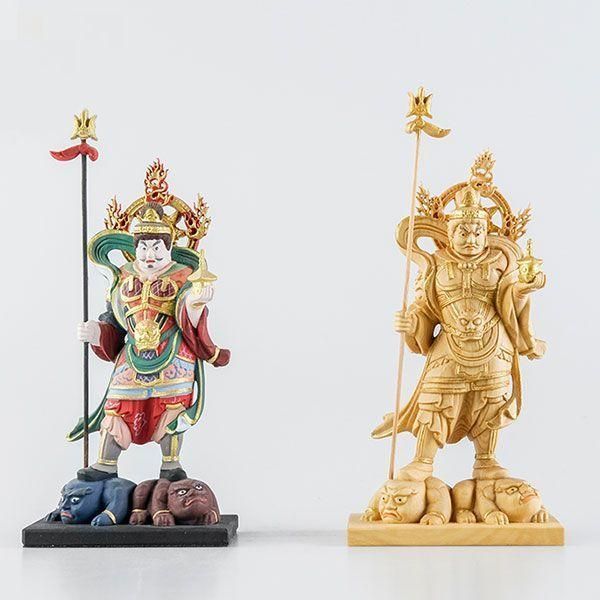 本日ポイントアップ|多聞天 毘沙門天 木造 仏像 四天王 七福神 木彫り