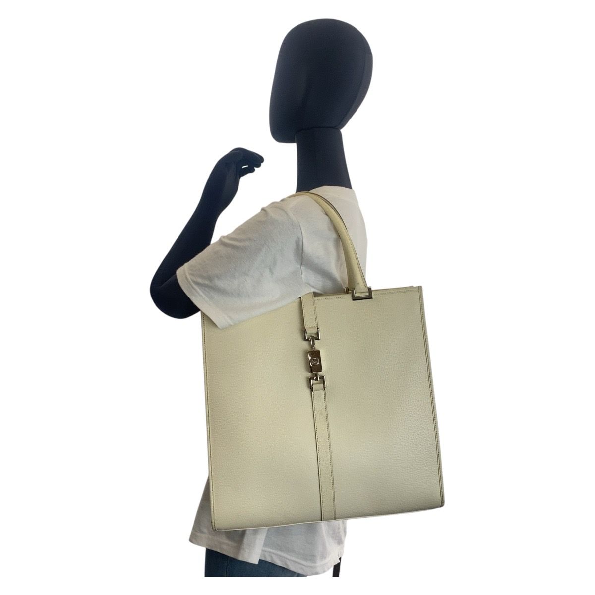 美品 GUCCI グッチ ジャッキー ホワイト アイボリー シルバー金具 