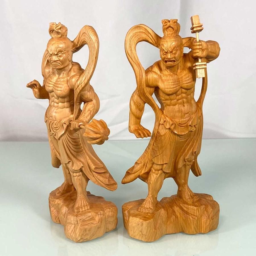 本日ポイントアップ|金剛力士像 仁王像 阿形 吽形 一対 仏像 20cm 天然