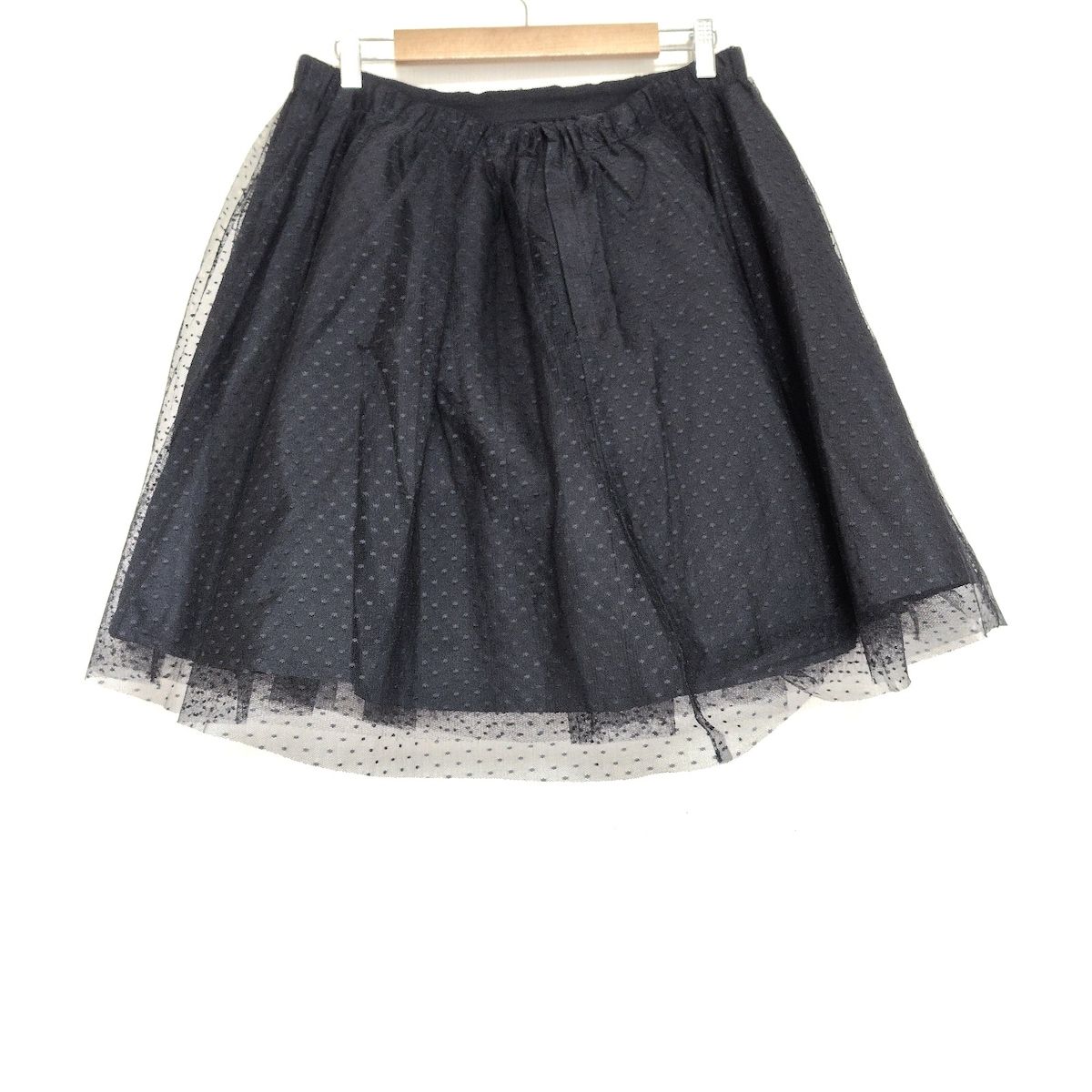 COACH コーチ スカート サイズ2 S レディース - 黒 ひざ丈|チュールスカート|ドット柄