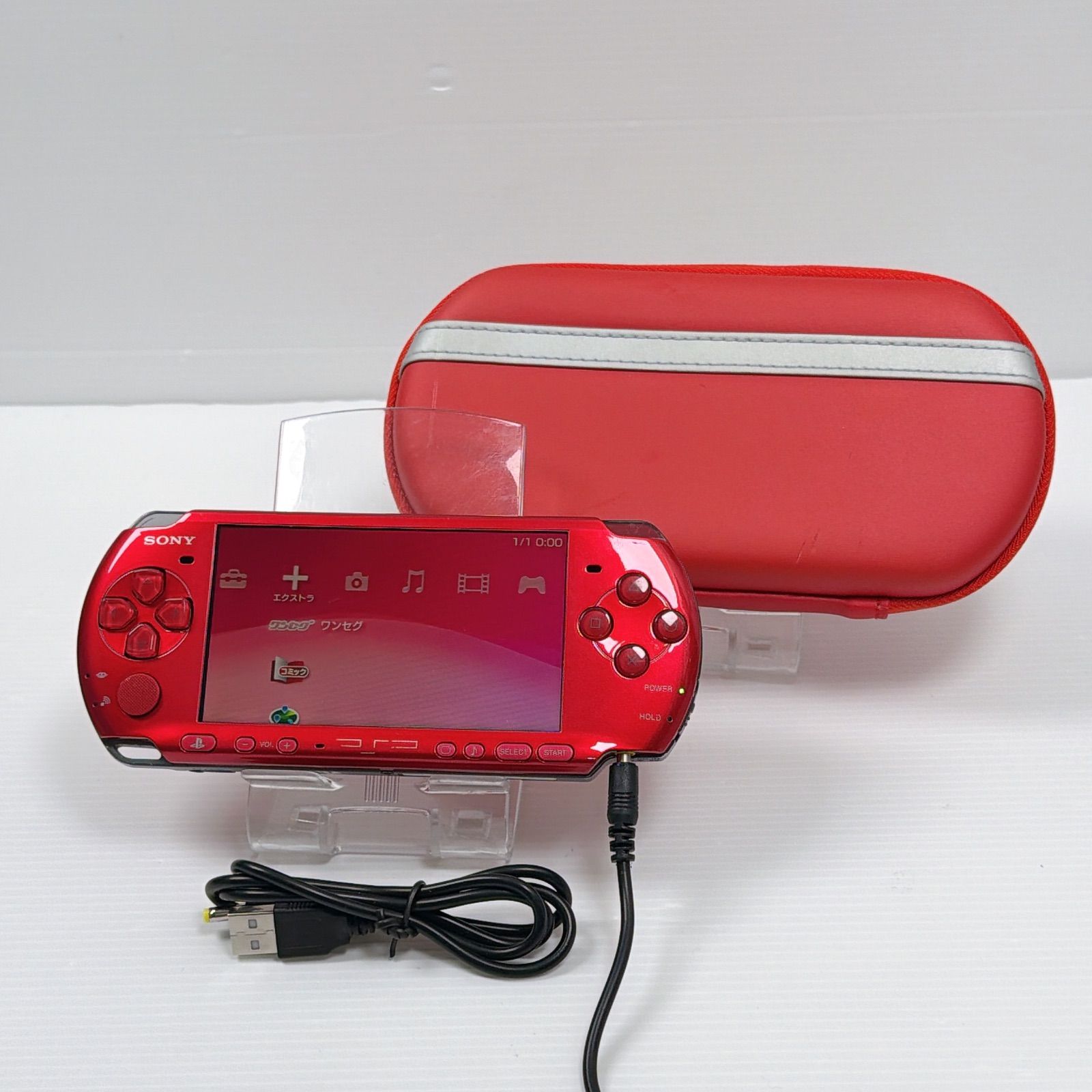 PSP 3000 ラディアントレッド 良品 遊べるセット 動作確認済み FW6.60