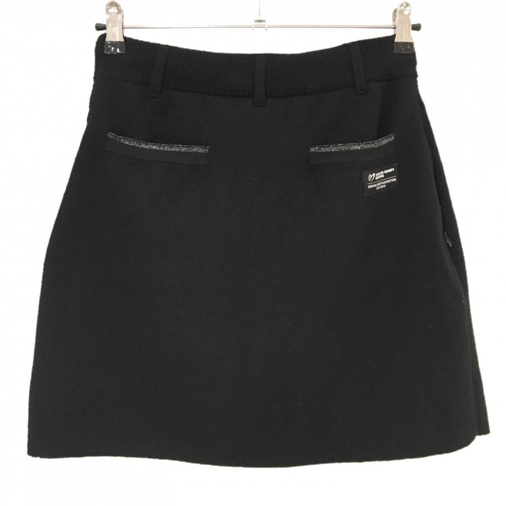 マスターバニー ニットスカート 黒×シルバー 裏地付 レディース 1(M