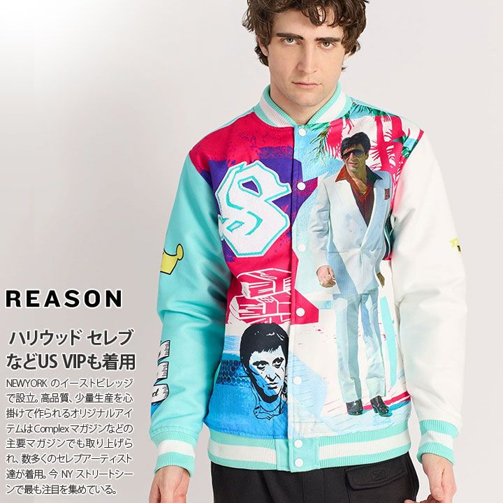 REASON × 映画 Scarface スカーフェイス アウター 長袖 スタジャン REASON × 映画 Scarface スカーフェイス アウター 長袖 スタジャン