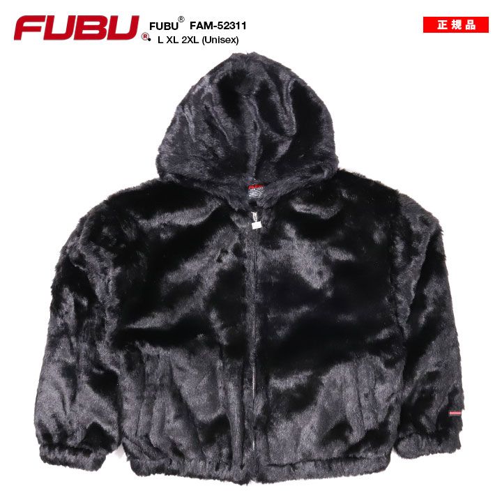 FUBU アウター 長袖 b系 フェイクファージャケット フード パーカー