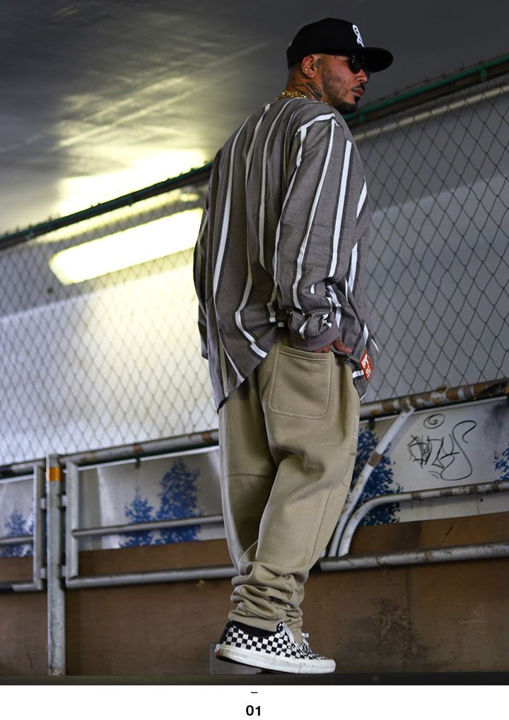 LRG スウェットパンツ 裏起毛 メンズ 春秋冬用 カーキ 大きいサイズ