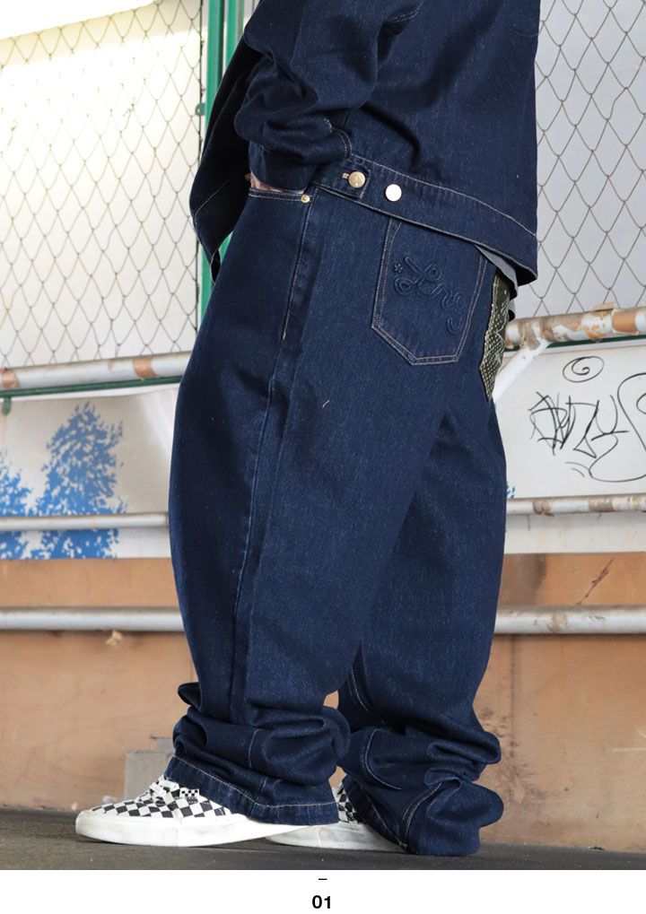 LRG デニム ジーンズ メンズ 春夏秋冬用 インディゴダークブルー 大きいサイズ エルアールジー ジーパン Gパン 太め バギー パンツ 派手 総柄 ビッグシルエット ワイドシルエット 極太 b系 ヒップホップ ファッション ストリート系 ハイ ブランド 2025秋冬 新作 L3WWMBMXX LRG デニム ジーンズ メンズ 春夏秋冬用 インディゴダークブルー