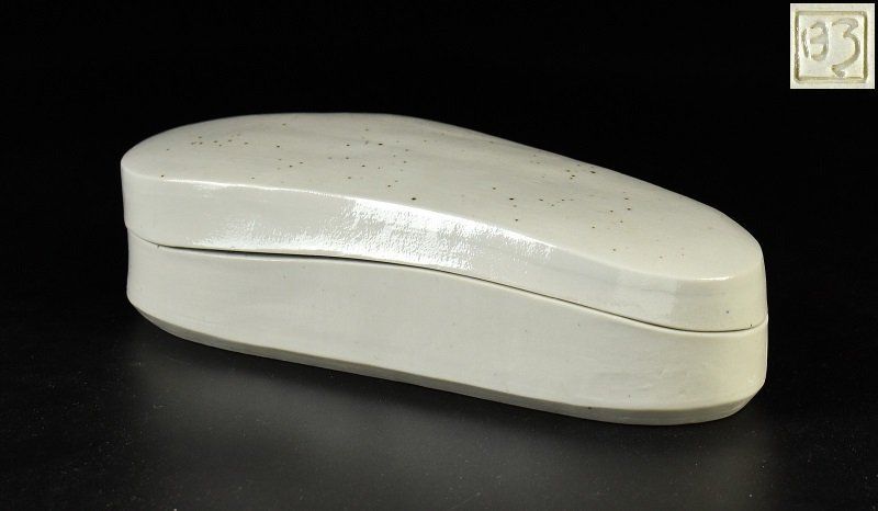 【蔵A5003g】現代陶芸 中田明守 蓋物 九谷焼伝統工芸士 45.5ｃｍ