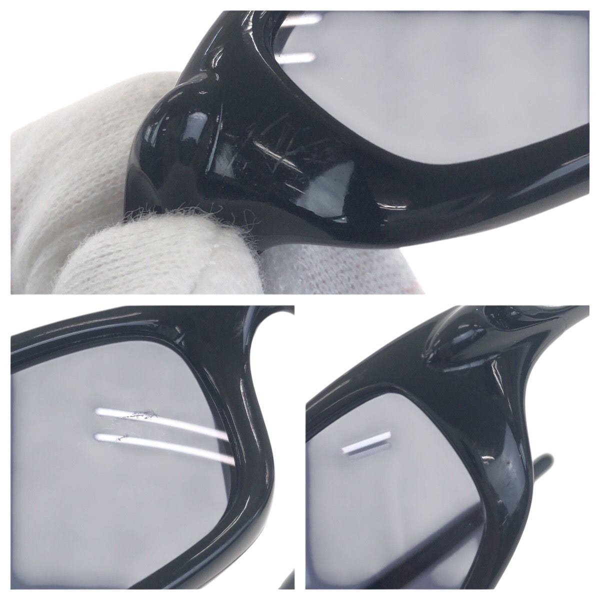 美品 OAKLEY オークリー ブラック 黒 シルバー プラスチック サングラス 男女兼用 スクエア レディース 506041 【中古】 美品 OAKLEY オークリー ブラック 黒 シルバー プラスチック