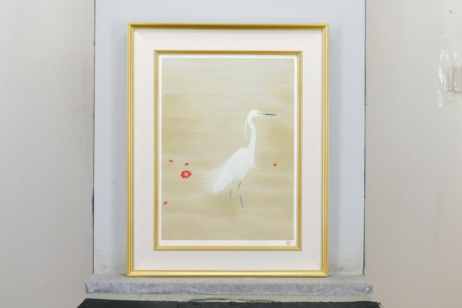 真作】【WISH】上村松篁「花・雪月花三題」シルクスクリーン 12号 大作