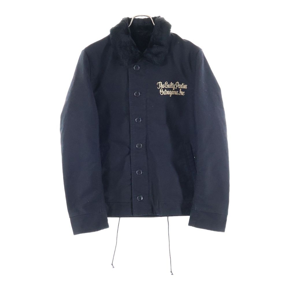 値下げ可！超希少☆ ワコマリア デッキジャケット 襟レザー S C-086 値下げ可！超希少☆ ワコマリア デッキジャケット 襟レザー S C-086