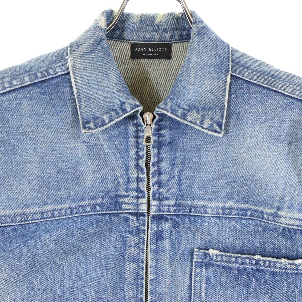 JOHN ELLIOTT (ジョンエリオット) SEASON TEN ZIP DENIM JKT ジップ