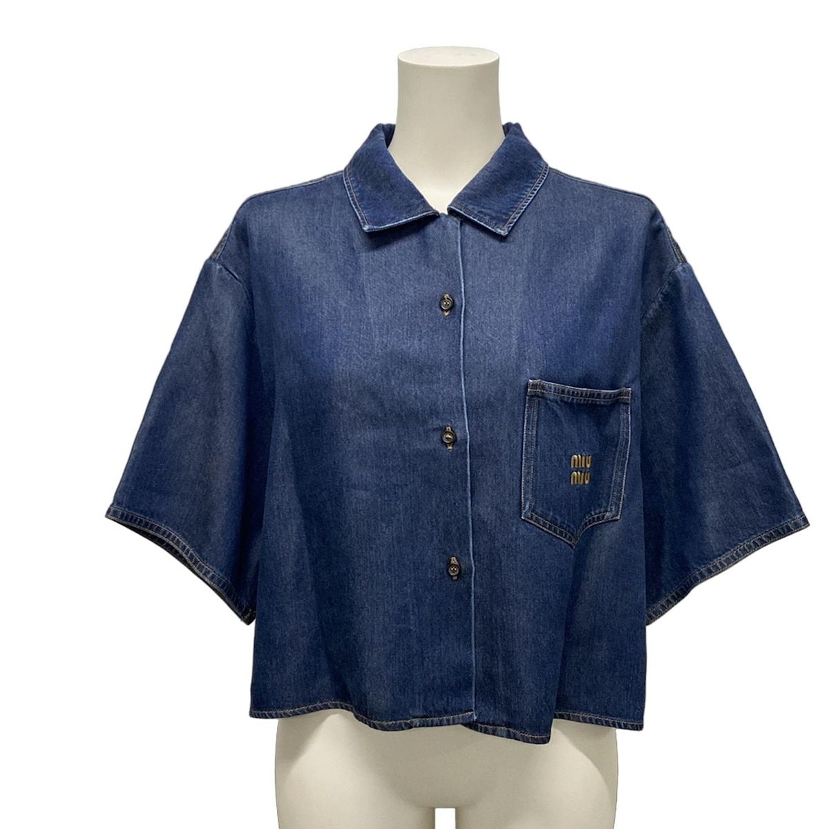 miumiu(ミュウミュウ) 七分袖シャツブラウス サイズ40 M レディース