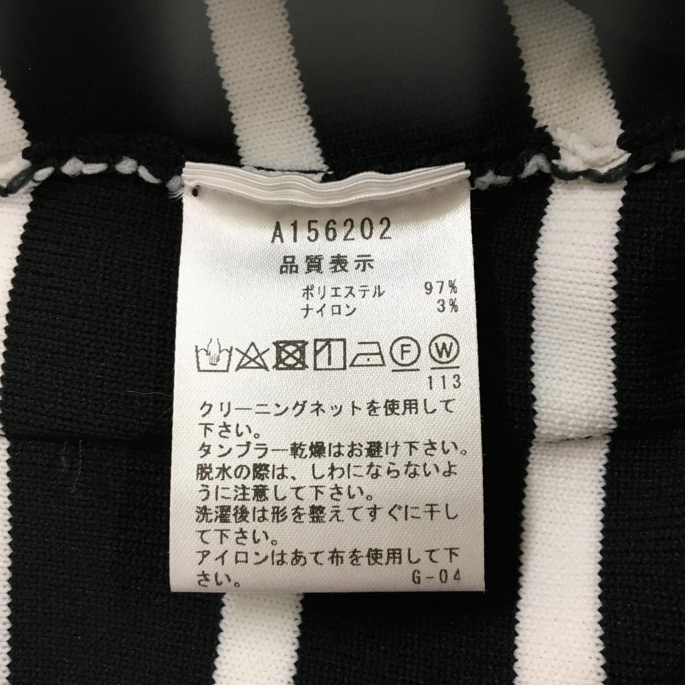 (超美品)アルチビオarchivioセーター・ニットスカート サイズ36 超美品】アルチビオ ニットスカート 黒×白 ボーダー ロゴ レディース