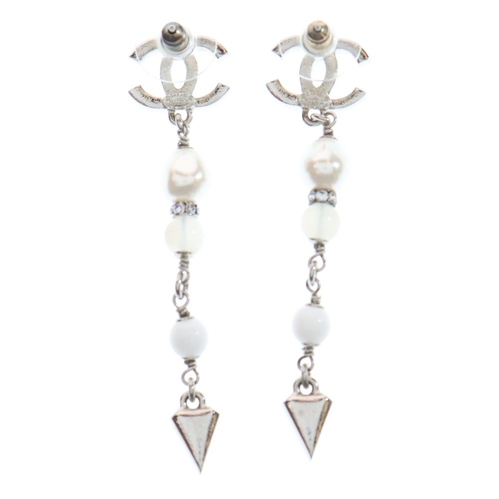 CHANEL (シャネル) ココマーク ラインストーン パール ロングスイング