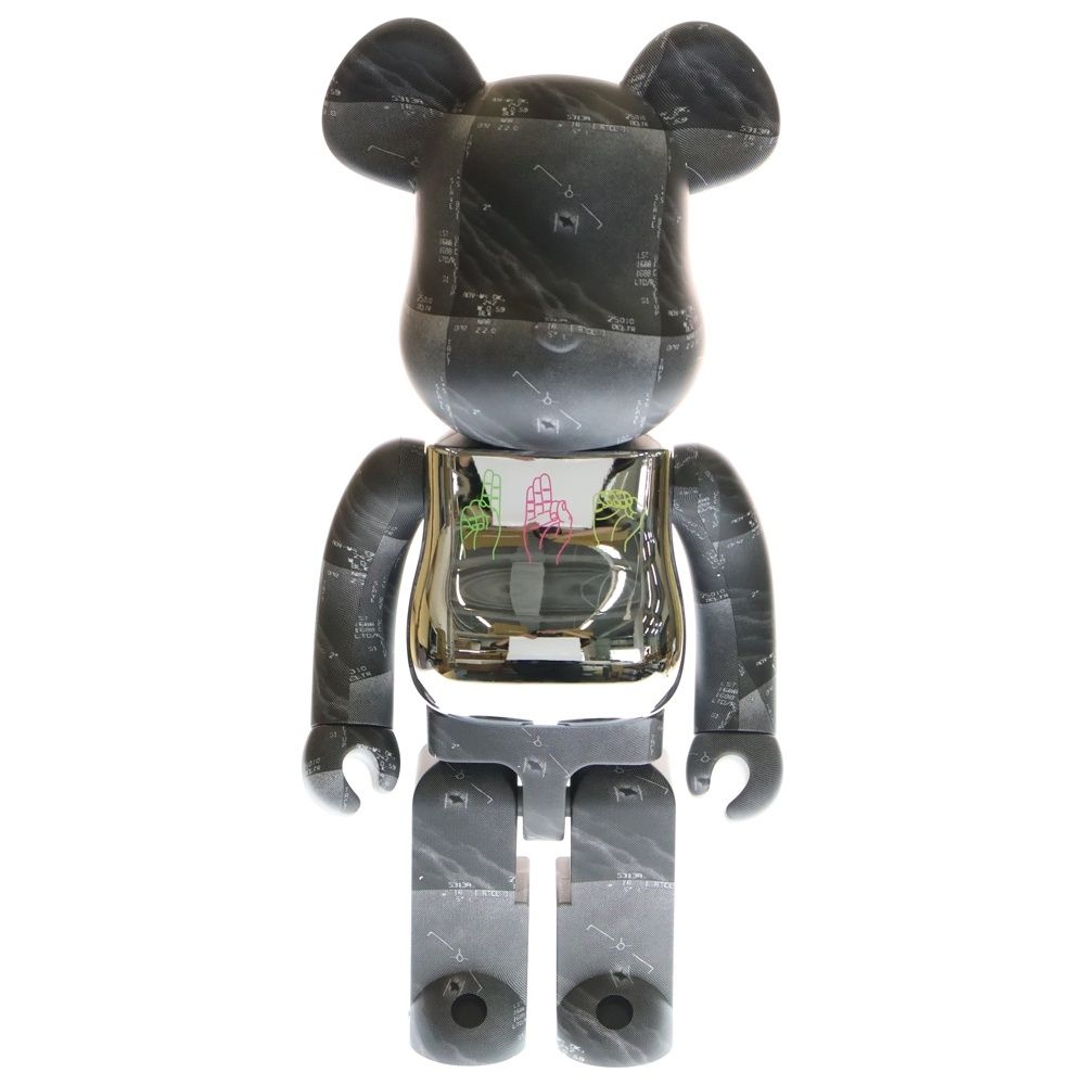 MEDICOM TOY メディコムトイ BE RBRICK U F O 3 rd Ver 1000 ベアブリック フィギュア 人形 ブラック シルバー