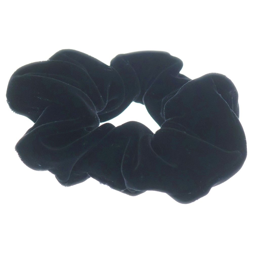 PRADA プラダ シュシュ トライアングルロゴ ブラック ゴールド ベロア 1 IF 015