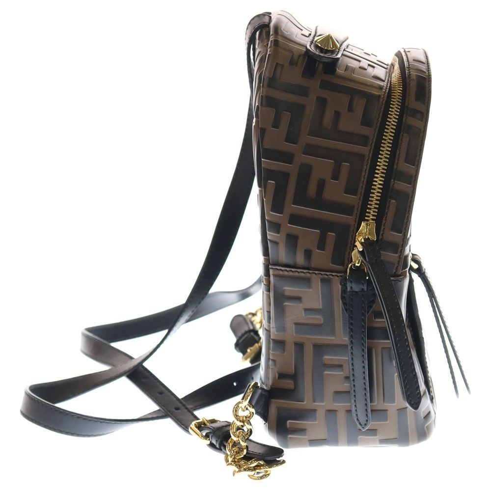 FENDI (フェンディ) ズッカ バックパック スモール リュック ブラウン