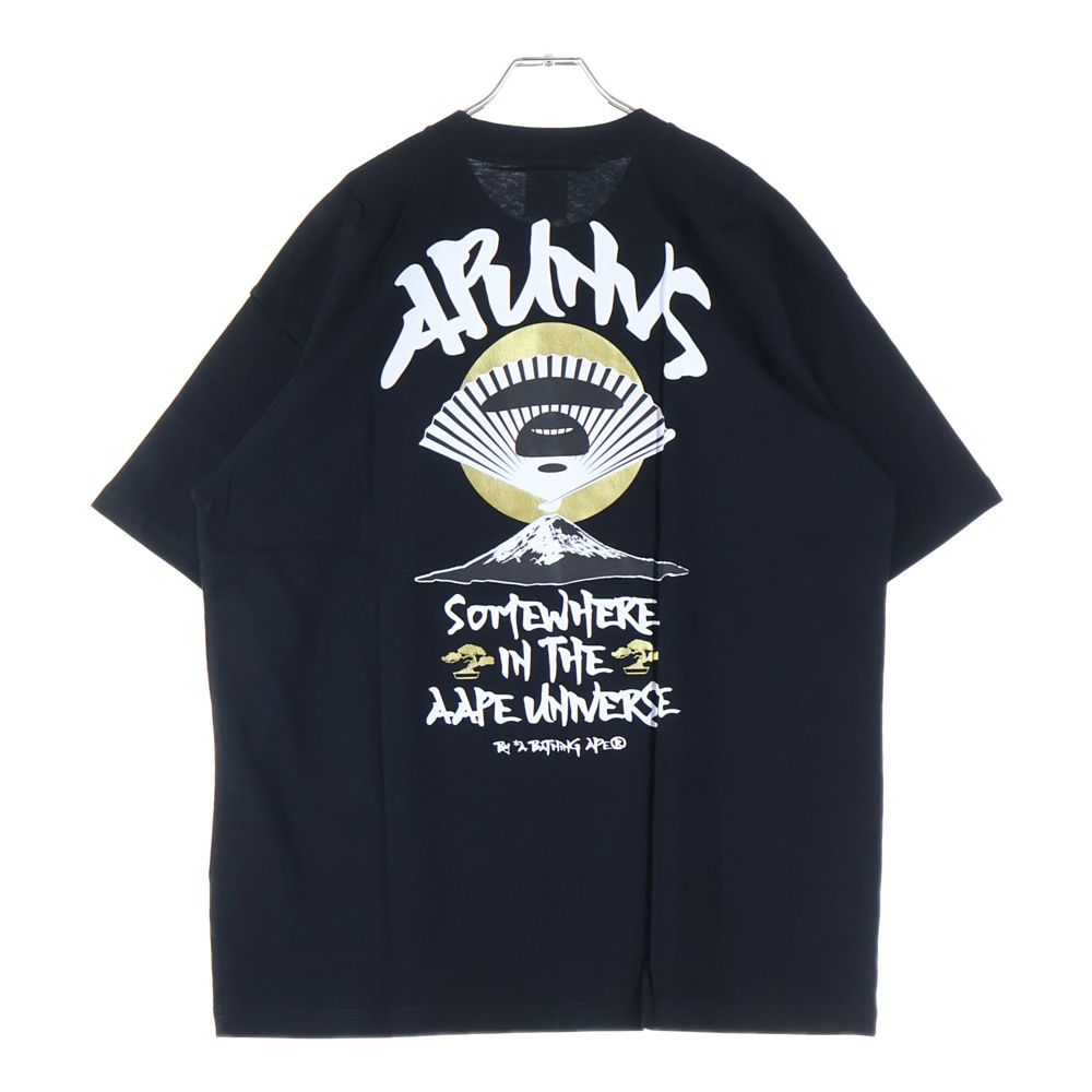 A BATHING APE (アベイシングエイプ) JAPAN EXCLUSIVE ラフォーレ原宿限定 ロゴプリント 半袖Tシャツ ブラック AAPTEM1767XXO