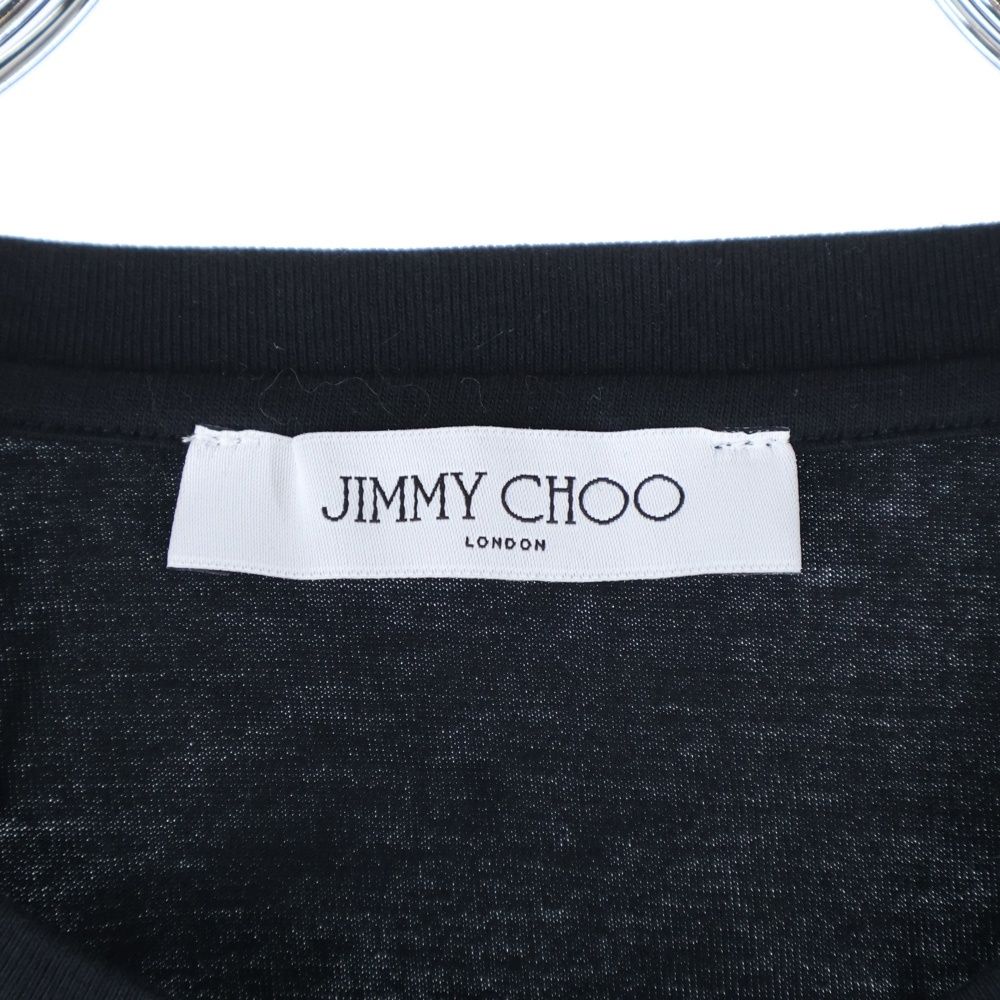 未使用 ジミーチュウ ロゴプリント カットソー M Tシャツ 新品タグ付き JIMMY CHOO (ジミーチュウ) フロントプリントロゴ半袖Tシャツ