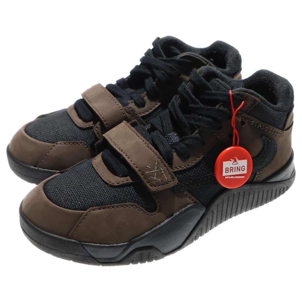 NIKE ナイキ ×Travis Scott JUMPMAN JACK ジャンプマン ジャック ローカットスニーカー ブラウン ブラック KIDS キッズ FJ 2851-204