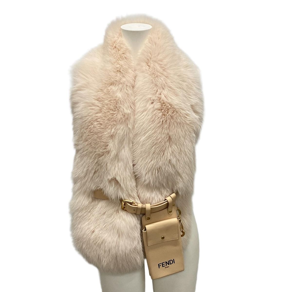 FENDI(フェンディ) マフラー - ピンク ティペット/ケース付き/ベルト