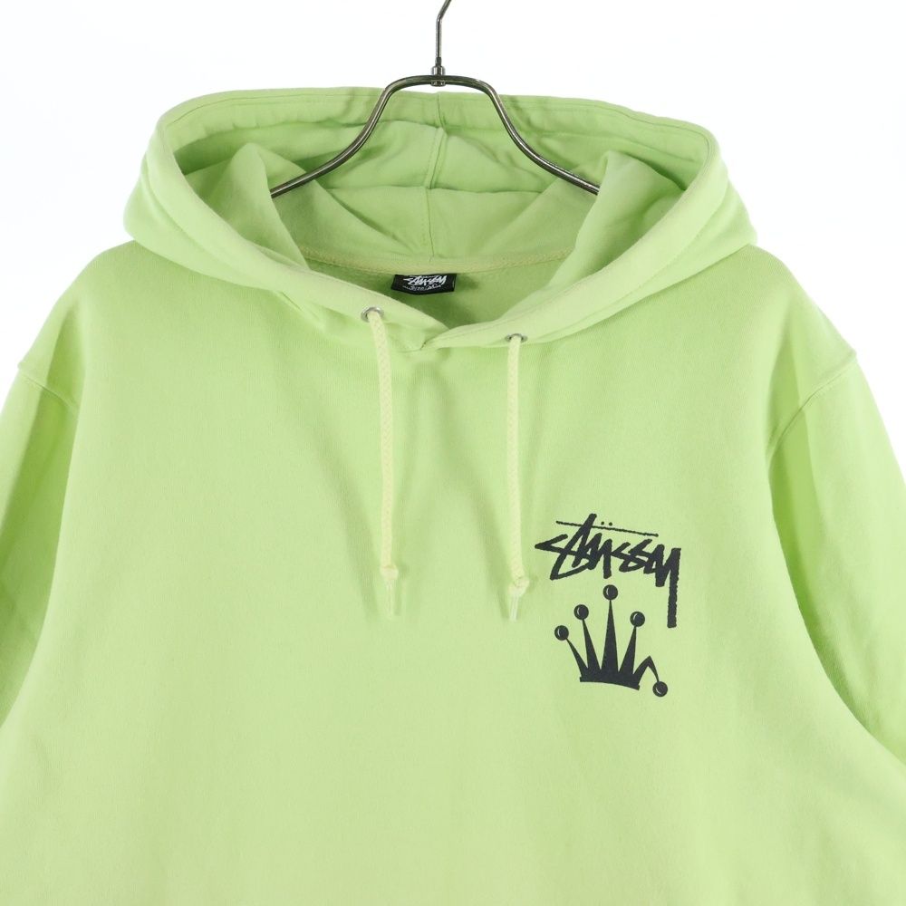Stussy グリーン フロントロゴ パーカー Stussy グリーン パーカー