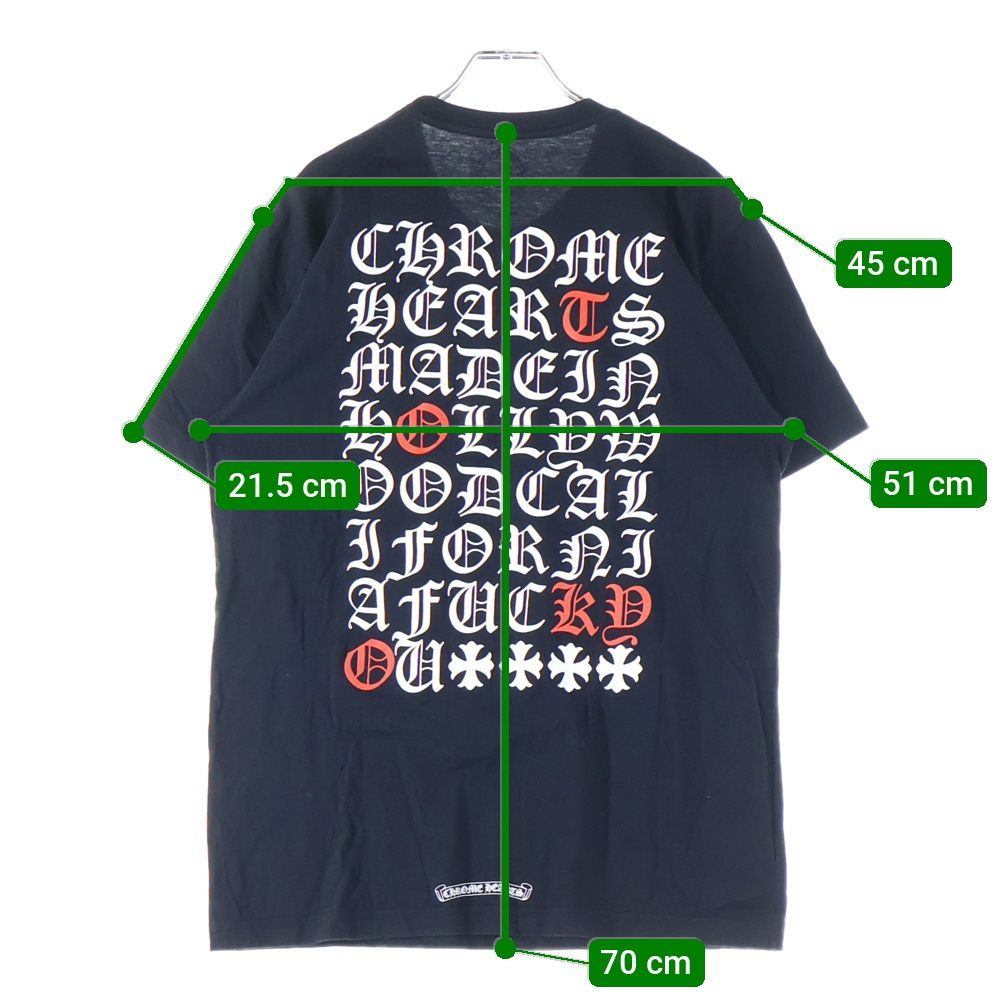 クロムハーツ 英字 バックプリント 新品‼️ タグ付き Ｍ CHROME HEARTS (クロムハーツ) CH T-SHRT 1 バック英字プリントTシャツ