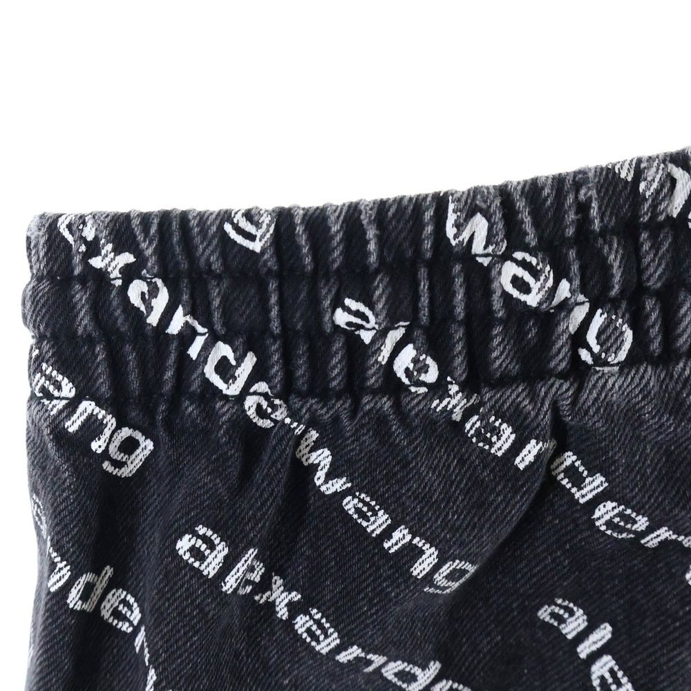 ALEXANDER WANG (アレキサンダーワン) ロゴ総柄 ジョガーデニムパンツ