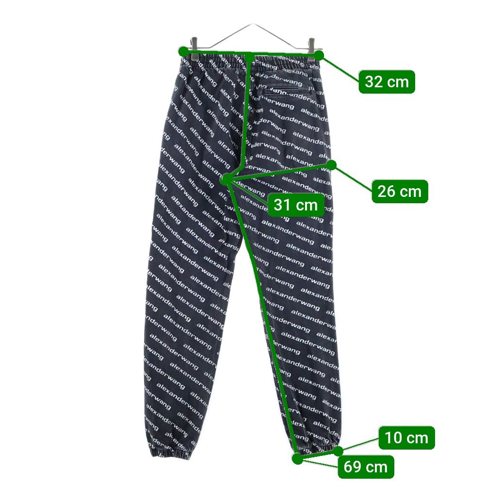 ALEXANDER WANG (アレキサンダーワン) ロゴ総柄 ジョガーデニムパンツ