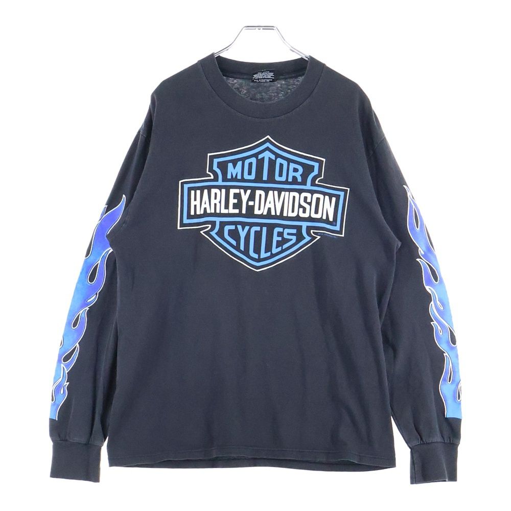 HARLEY DAVIDSON (ハーレーダビッドソン) Bar&Shield Flames L/S TEE
