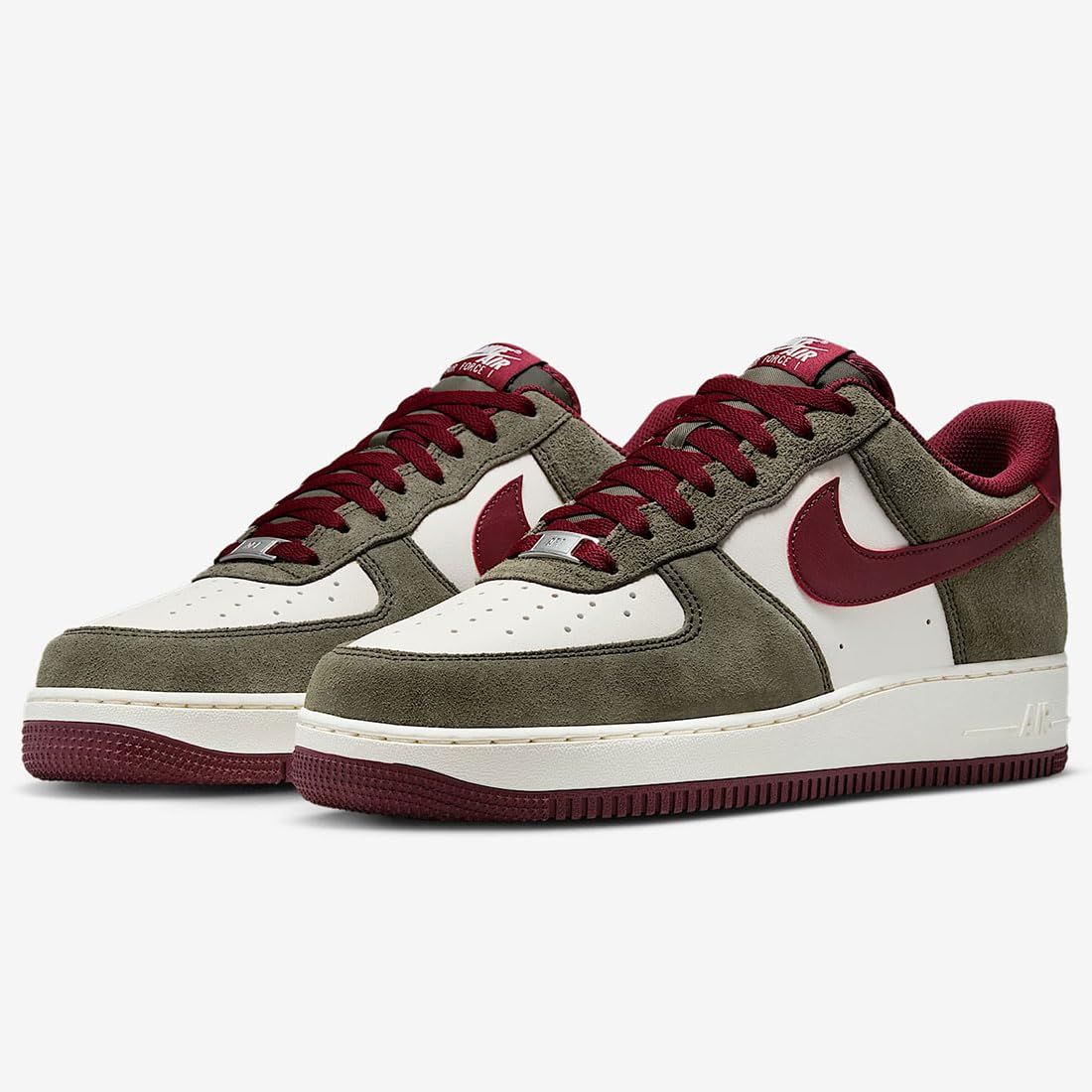 ナイキ エア フォース 1 ‘07 LV 8 AIR FORCE カーゴカーキ ペールアイボリー ダークチームレッド FQ 8714-302 26.5 cm その他 陸上競技 スポーツ