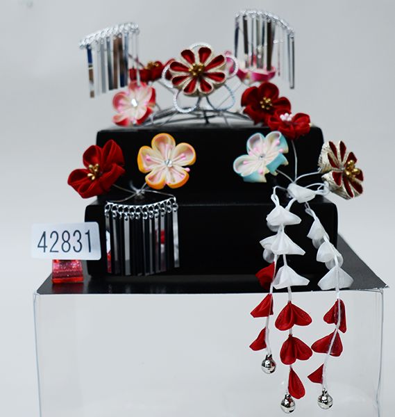 七五三 七歳専用 女児用 日本製 かんざし 簪セット ビラ NO32306 七五三 七歳 七才 7歳 7才 かんざし 簪セット 髪飾り 七歳専用 女児用