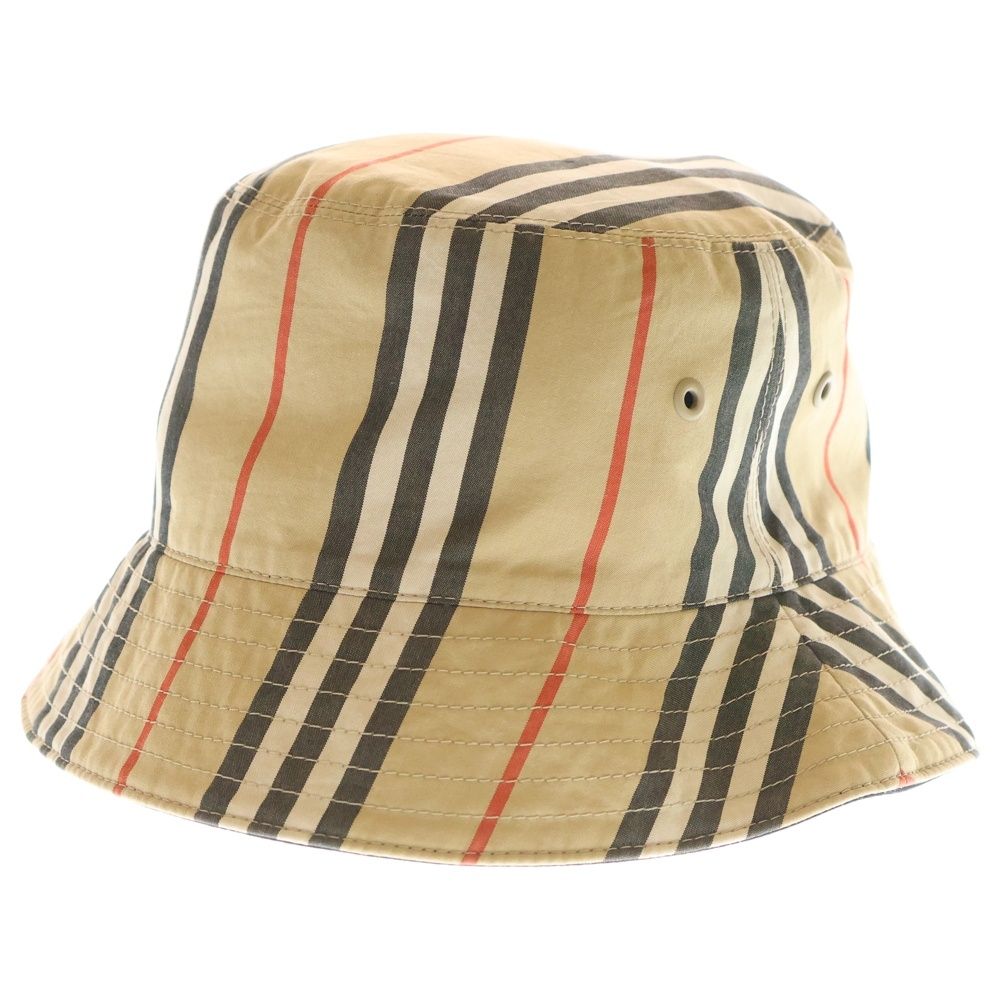 BURBERRY バーバリー ノバチェック バケットハット ハット 帽子 BURBERRY (バーバリー) ノバチェック総柄 ロゴプリント リバーシブル