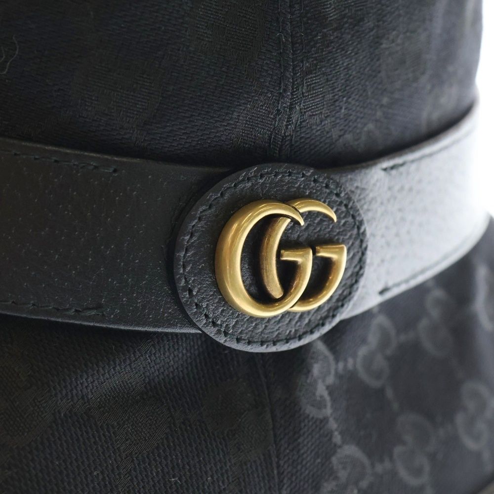 GUCCI (グッチ) GGキャンバス バケットハット ブラック 576587 4HG53