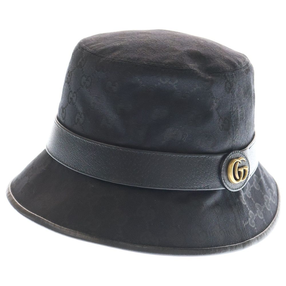 GUCCI (グッチ) GGキャンバス バケットハット ブラック 576587 4HG53