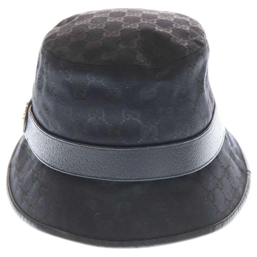 GUCCI (グッチ) GGキャンバス バケットハット ブラック 576587 4HG53