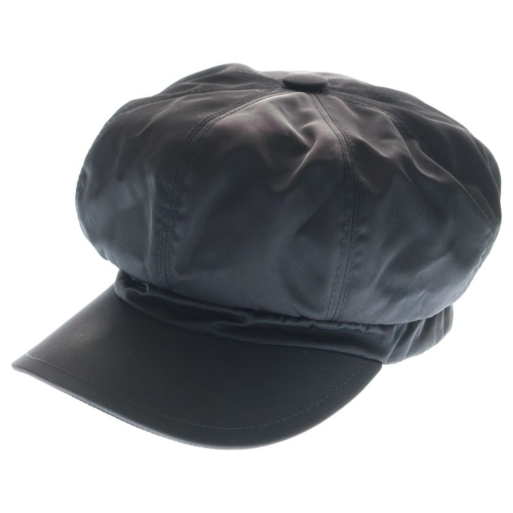 PRADA (プラダ) Re Nylon 三角ロゴプレートレザーキャスケットキャップ