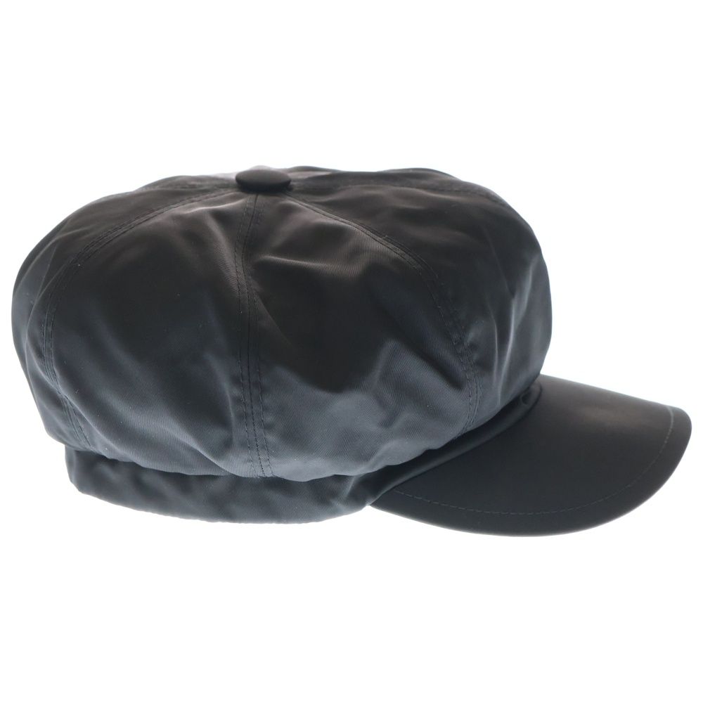 PRADA (プラダ) Re Nylon 三角ロゴプレートレザーキャスケットキャップ