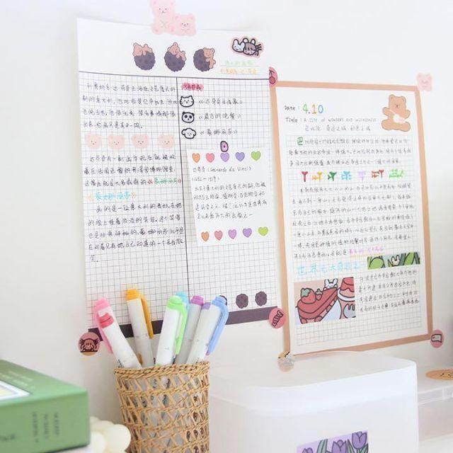 大幅値下げ D75 120枚［4点セット］くま まとめ売 文房具 可愛い